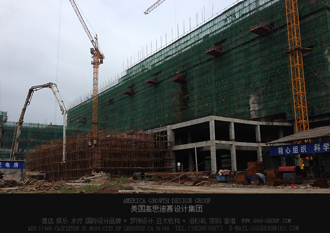 衡阳丽波国际酒店正大建设中